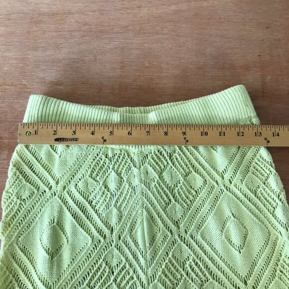 Free People Movement Beach Flare Pants Women M Yellow Crochet Geometric Stretch - Picture 11 of 16